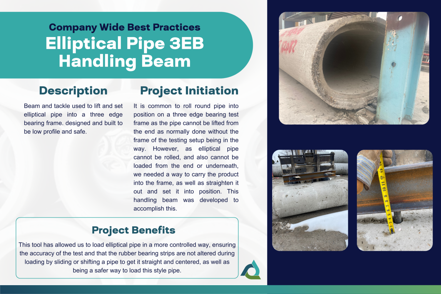 3EB Low Clearance Handling Beam ACPA Pipe School