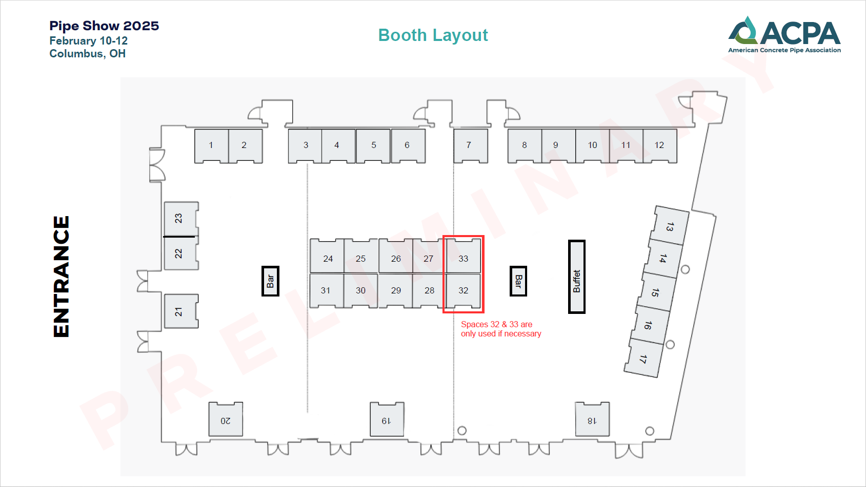 Pipe Show 2025 Booth Layout