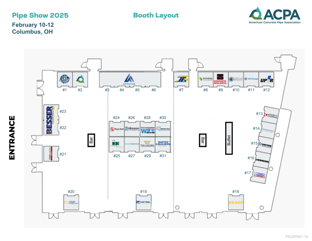 2025 Pipe Show Floor Layout